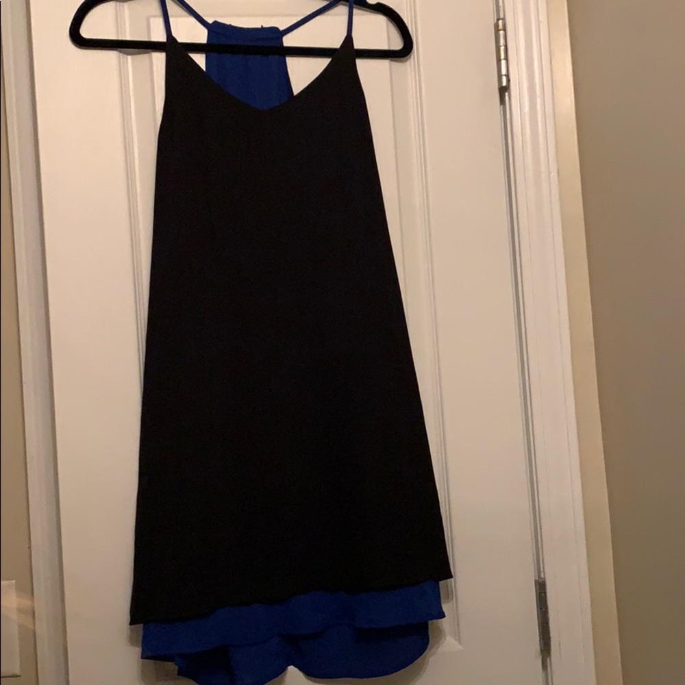 Reversible black/blue dress